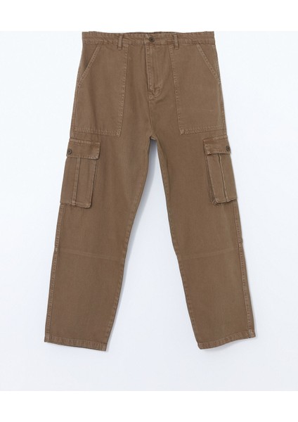 Yeni Sezon Rahat Kalıp Gabardin Erkek Kargo Pantolon indirimleri