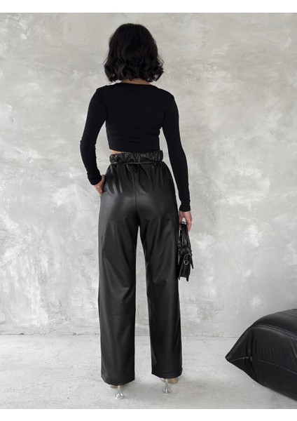 Lvsqvr Kendinden Ince Kemerli Deri Pantolon Siyah T1178 (Beden: Xl) fırsatları