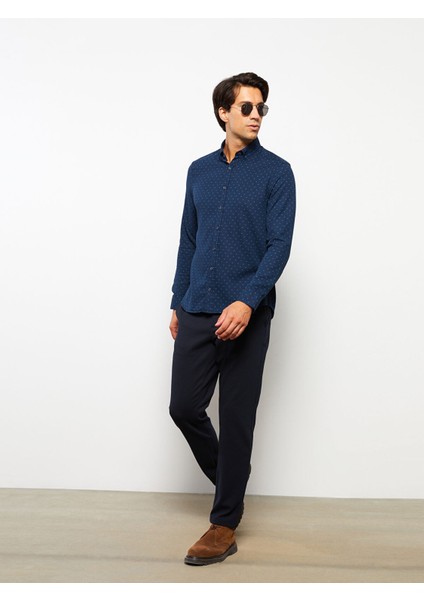 Yeni Sezon Slim Fit Uzun Kollu Desenli Armürlü Erkek Gömlek fiyatları