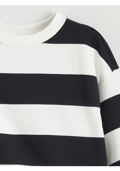 Yeni Sezon Bisiklet Yaka Çizgili Kız Çocuk Kalın Sweatshirt fiyatları