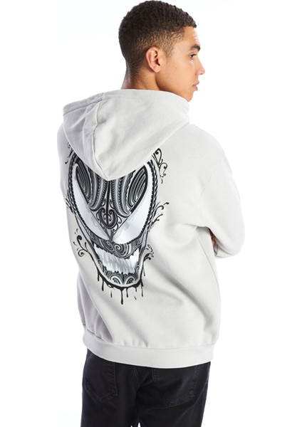 Yeni Sezon Uzun Kollu Venom Baskılı Erkek Kalın Hoodie