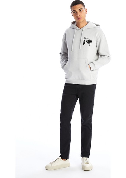 Yeni Sezon Uzun Kollu Venom Baskılı Erkek Kalın Hoodie fiyatları
