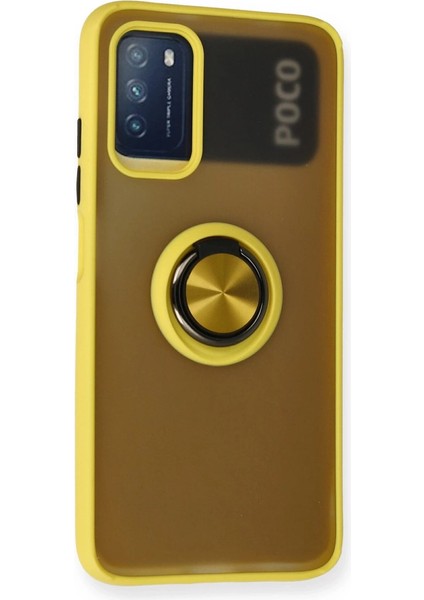 Xiaomi Redmi 9t Kılıf Montreal Yüzüklü Silikon Kapak - Sarı fiyatları