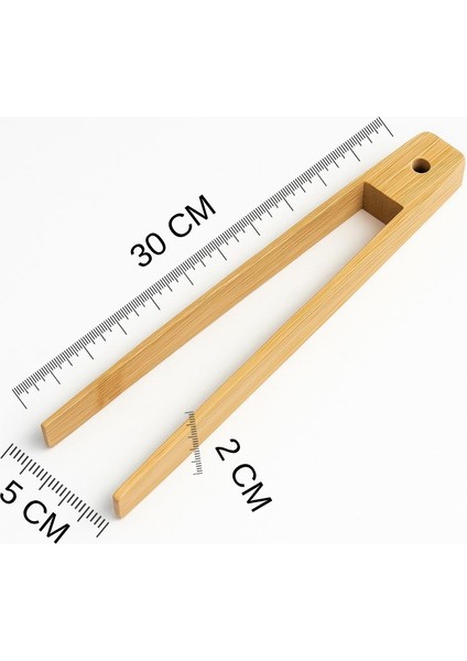 Bambu Mangal ve Servis Maşası – 30X5X2 cm | Delikli Sap Askı Aparatlı | Isıya Dayanıklı Doğal Maşa fiyatları