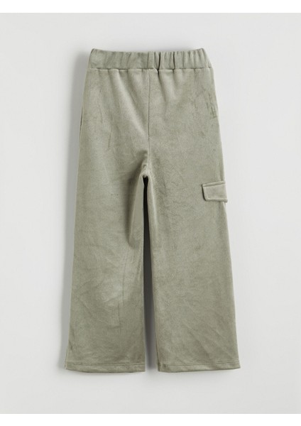 Yeni Sezon Beli Lastikli Kadife Kız Çocuk Eşofman Altı modelleri