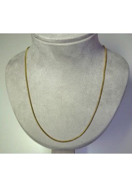 Çelik Ince Yılan Zincir Kolye Kararmaz Altın Rengi Tekli Lüks Takı modelleri