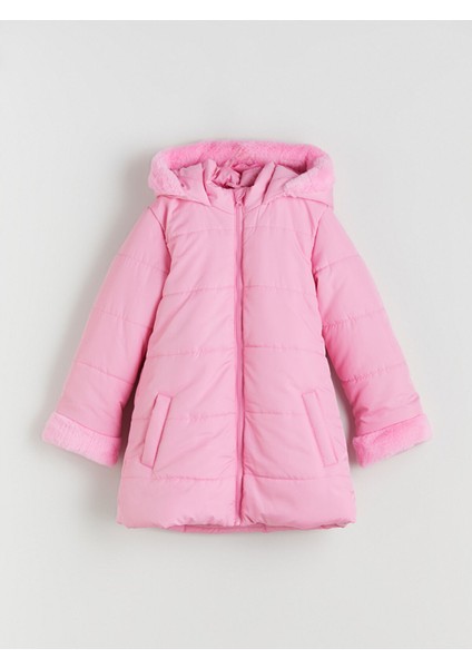 Yeni Sezon Kapüşonlu Kız Çocuk Mont
