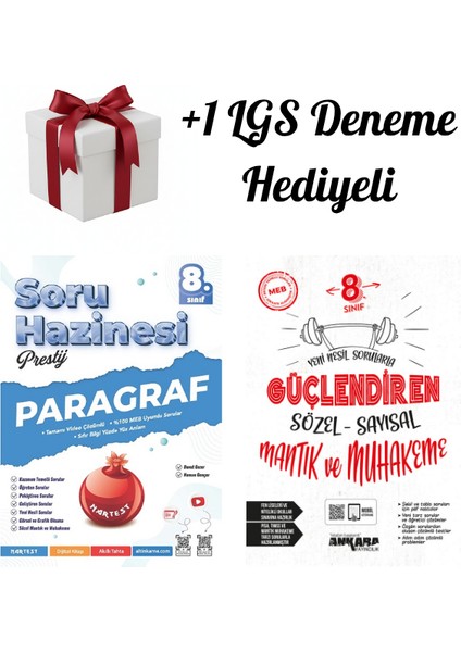 Nartest ve Ankara 8.sınıf (Lgs) Paragraf ve Güçlendiren Mantık ve Muhakeme + 1 Lgs Deneme Hediyeli