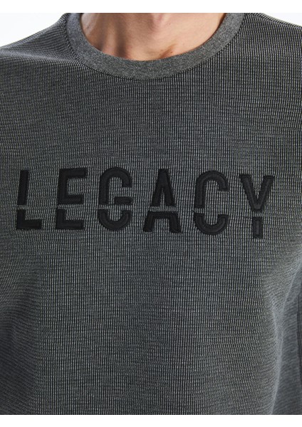 Yeni Sezon Bisiklet Yaka Uzun Kollu Baskılı Erkek Sweatshirt modelleri