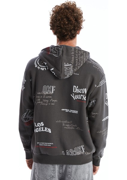 Yeni Sezon Uzun Kollu Baskılı Erkek Kalın Hoodie fırsatları