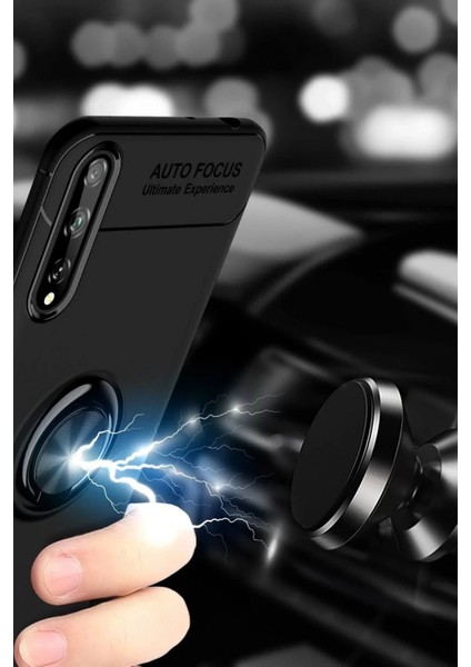 Ieg Huawei P Smart S Kılıf Range Yüzüklü Silikon - Siyah fırsatları