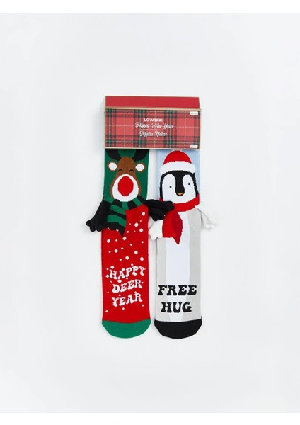 Yılbaşı Temalı Erkek Soket Çorap 2'li (W5) fiyatları