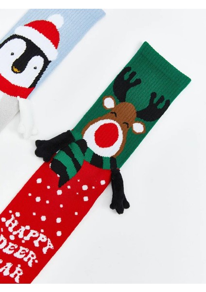 Yılbaşı Temalı Erkek Soket Çorap 2'li (W5) indirimleri