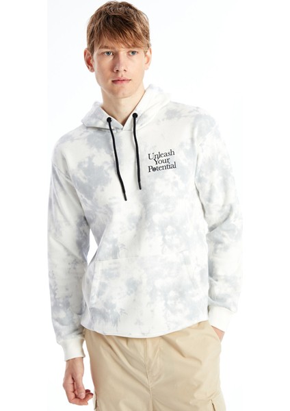 Yeni Sezon Uzun Kollu Baskılı Erkek Kalın Hoodie