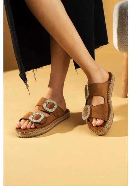 Hertas Vizon Nubuk Tokalı Terlik