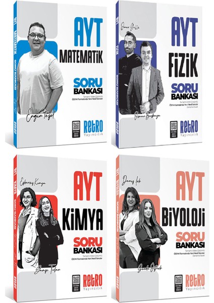 2026 Model Aytsayısal Soru Bankası Seti Matematik Fizik Kimya Biyoloji Retro Yayınları