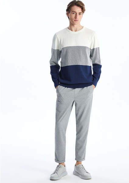 Yeni Sezon Bisiklet Yaka Uzun Kollu Renk Bloklu Erkek Triko Kazak fiyatları