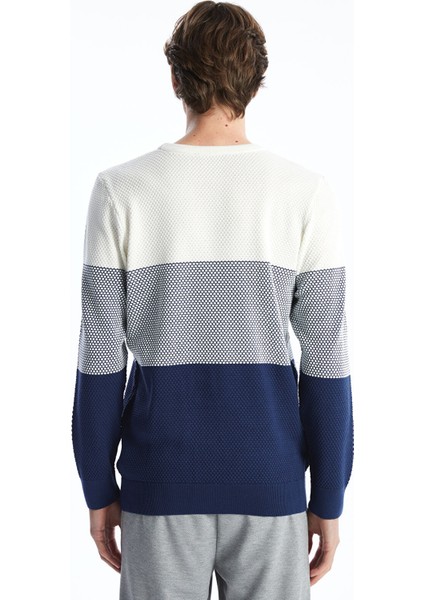 Yeni Sezon Bisiklet Yaka Uzun Kollu Renk Bloklu Erkek Triko Kazak fırsatları