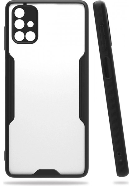 Samsung Galaxy M51 Kılıf Platin Silikon - Siyah