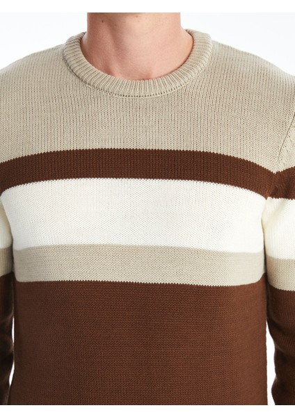 Yeni Sezon Bisiklet Yaka Uzun Kollu Renk Bloklu Erkek Triko Kazak modelleri