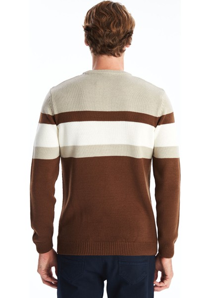 Yeni Sezon Bisiklet Yaka Uzun Kollu Renk Bloklu Erkek Triko Kazak fırsatları