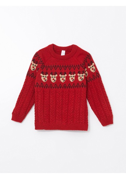 Yeni Sezon Bisiklet Yaka Yılbaşı Temalı Erkek Çocuk Kazak