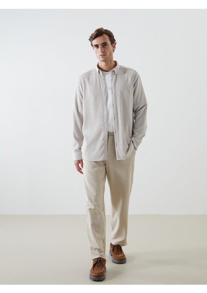 Yeni Sezon Regular Fit Uzun Kollu Kadife Erkek Gömlek fiyatları