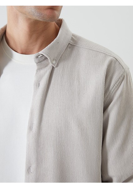 Yeni Sezon Regular Fit Uzun Kollu Kadife Erkek Gömlek modelleri