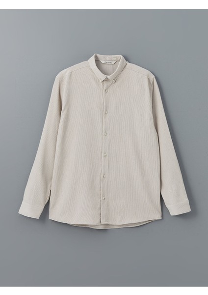 Yeni Sezon Regular Fit Uzun Kollu Kadife Erkek Gömlek indirimleri