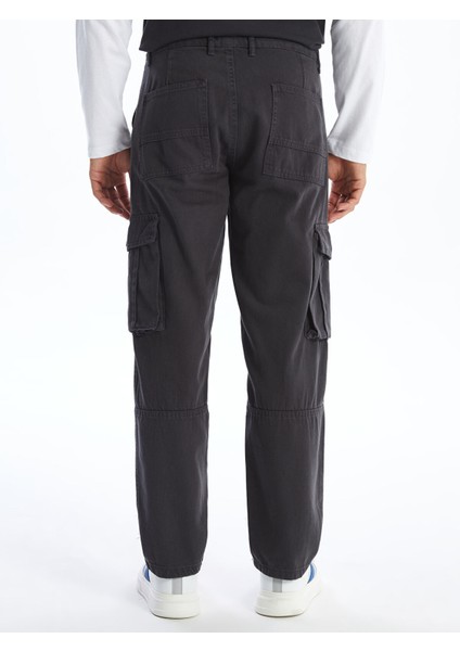 Yeni Sezon Standart Kalıp Gabardin Erkek Kargo Pantolon fırsatları