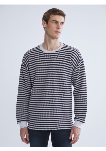 Yeni Sezon Bisiklet Yaka Çizgili Erkek Triko Kazak