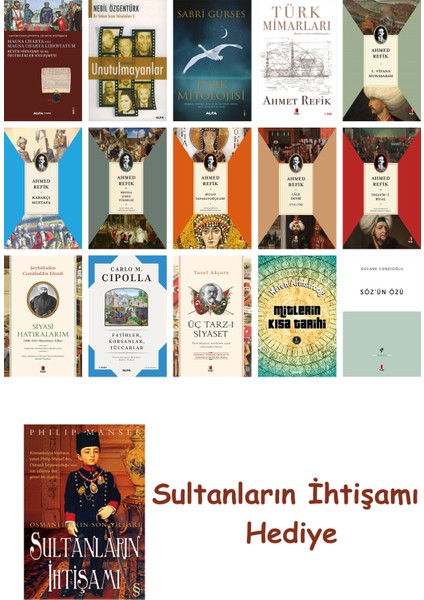 15 Kitaplık Tarih Seti + Sultanların Ihtişamı