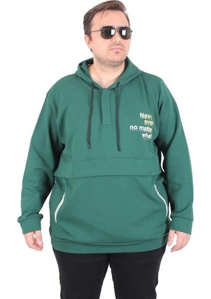 Büyük Beden Kapüşonlu Sweat Double Face Never 25706 Neftı fiyatları