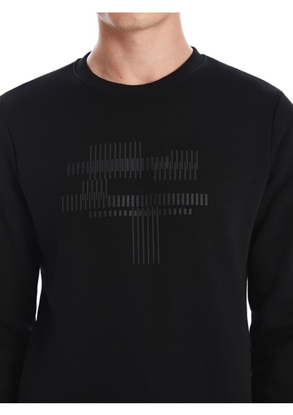 Yeni Sezon Bisiklet Yaka Baskılı Erkek Kalın Sweatshirt modelleri