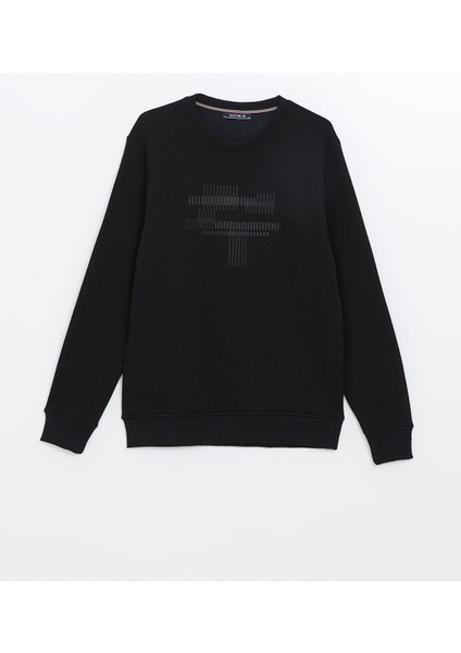 Yeni Sezon Bisiklet Yaka Baskılı Erkek Kalın Sweatshirt indirimleri