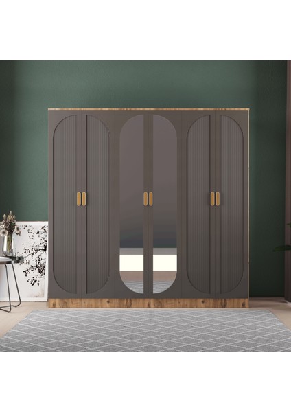 Soho 6 Kapaklı Eko Bazalı Gardırop - Mdf Kapak fiyatları