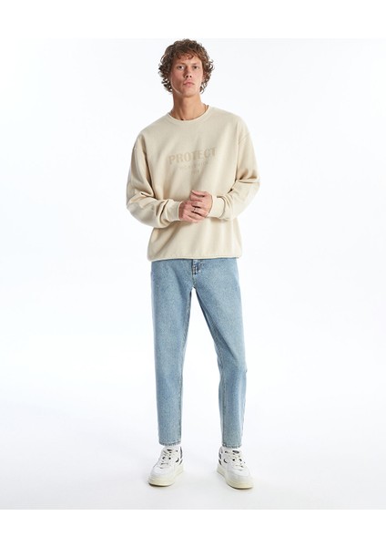 Yeni Sezon Bisiklet Yaka Baskılı Erkek Kalın Sweatshirt fiyatları