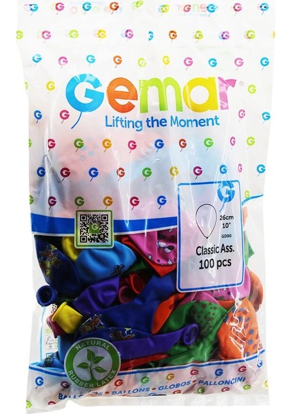 Ieg® 10 Inç - 26CM Karişik Renkli̇ Baskili Balon (4887)