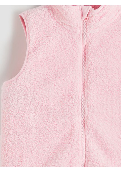 Yeni Sezon Dik Yaka Pelüş Kız Çocuk Yelek modelleri