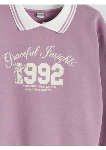 Yeni Sezon Polo Yaka Kız Çocuk Kalın Sweatshirt modelleri