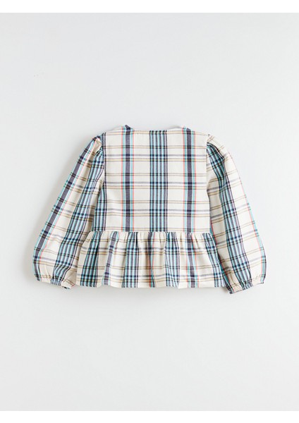 Yeni Sezon Bisiklet Yaka Ekose Kız Çocuk Gömlek modelleri