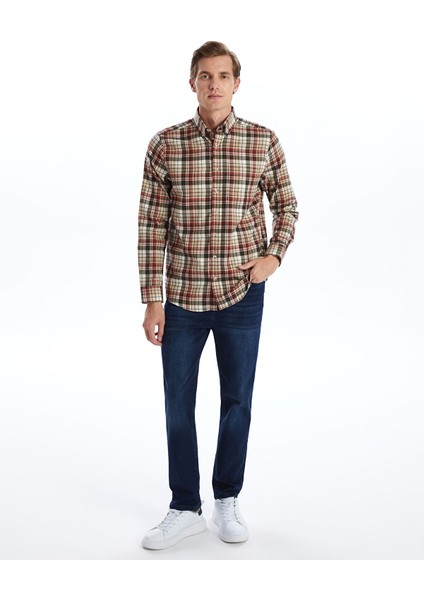 Yeni Sezon Regular Fit Uzun Kollu Ekose Gabardin Erkek Gömlek fiyatları