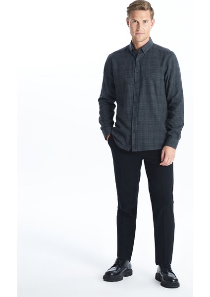 Yeni Sezon Regular Fit Uzun Kollu Armürlü Erkek Gömlek fiyatları