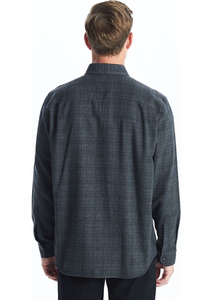 Yeni Sezon Regular Fit Uzun Kollu Armürlü Erkek Gömlek fırsatları