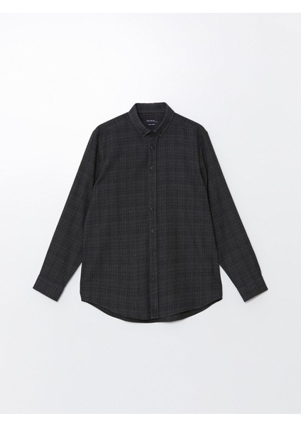 Yeni Sezon Regular Fit Uzun Kollu Armürlü Erkek Gömlek indirimleri