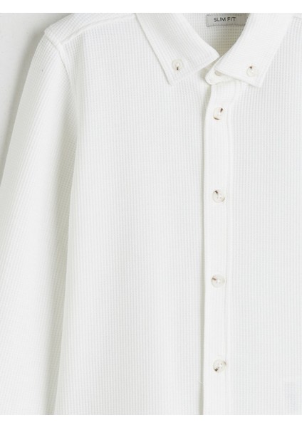 Yeni Sezon Uzun Kollu Dokulu Erkek Çocuk Gömlek modelleri