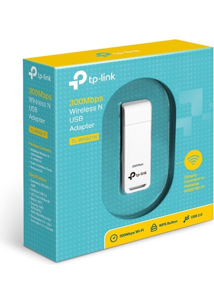 Tp-Lınk TL-WN821N 300 Mbps USB Wıreless Adaptör