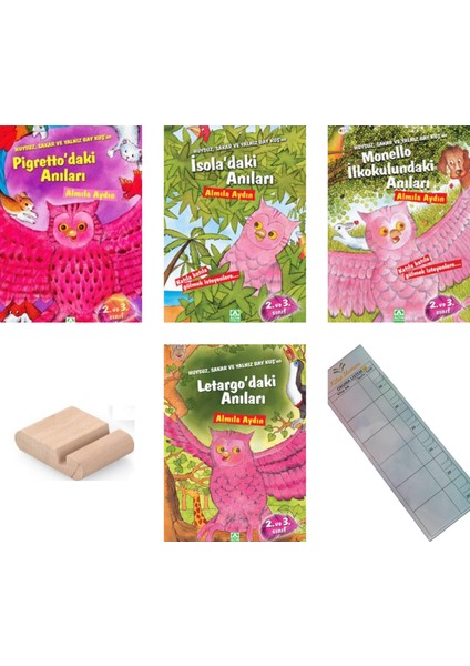 Huysuz Sakar ve Yalnız Baykuşun Anıları Serisi 4 Kitap/ Almila Aydın 2. ve 3. Sınıf +Tablet Tutucu