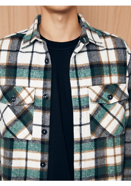 Yeni Sezon Rahat Kalıp Uzun Kollu Ekose Erkek Oduncu Gömlek Ceket modelleri