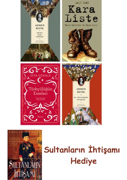 Prusya Nasıl Yükseldi + Kara Liste + Türkçülüğün Esasları (Bez C... + Sultanların Ihtişamı
